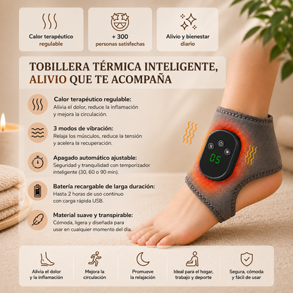 Soporte de Tobillo con Calentamiento y Vibración