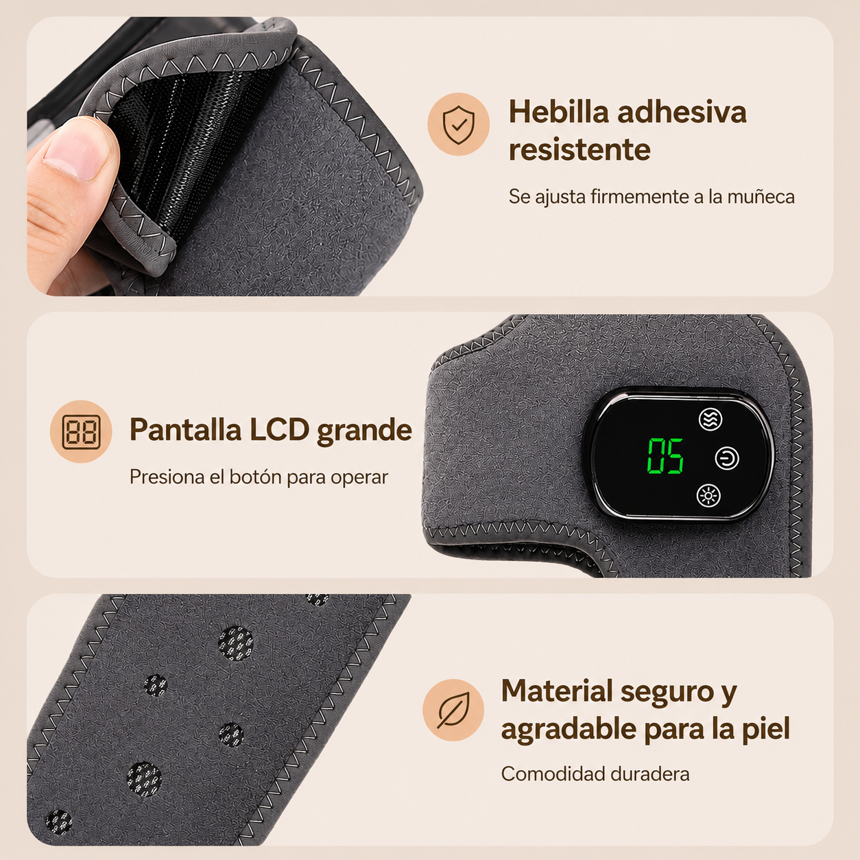 Soporte de Tobillo con Calentamiento y Vibración